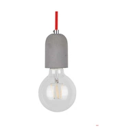 Amory Pendant Lamp 3xE27 Max.60W Gray Concrete/Red Fabric Cable 9776336R