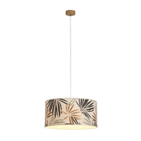 Hoja Lampa Wisząca 1xE27 Max.60W Dąb Olejowany/Transparentny PVC/Multikolor 16470174