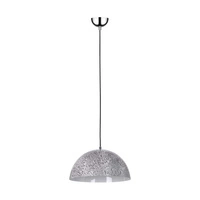 Natura Pendant Lamp 1xE27 Max.60W Chrome Metal/Black PVC Cable/Gray-White Metal 9803128