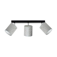 Lampa Sufitowa Mateo 3xE27 Max.25W Czarny Metal/Beżowa Tapeta 87800304