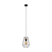 Endorfina Pendant Lamp 1xE27 Max.60W Oiled Oak/Black Metal/Black PVC Cable 1321104