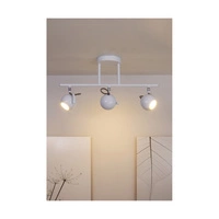 Lampa Sufitowa Lea 3xGU10 Max.50W Chrom Metal/Biały Metal 5019302