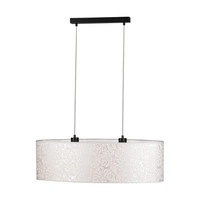 Lampa Wisząca Mateo 2xE27 Max.40W Czarny Metal/Przezroczysty Kabel PCV/Beżowa Tapeta 87811204
