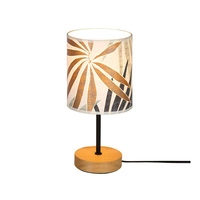 Hoja Table Lamp 1xE27 Max.25W Oiled Oak/Black PVC Cable/Multicolor Wallpaper 77747974