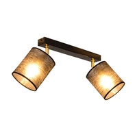 Lampa Sufitowa Nevoa 2xE27 Max.25W Czarny Metal/Chromowany Metal/Czarny Klosz Tkaniny 56795204