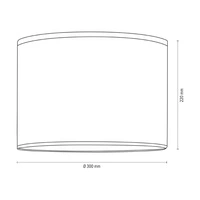 Lampshade Cylinder E27 H0 Brown Fabric A0926