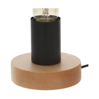 Lampa stołowa Enar 1xE27 maks. 25W drewno brzozowe/czarny metal/czarny kabel PVC 7604960
