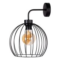 Coop Wall Lamp 1xE27 Max.60W Black Metal 28844104