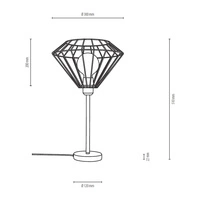 Lampa stołowa Raquelle 1xE27 maks. 25W Czarny metal/czarny kabel PVC 72470104