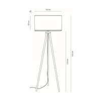 Boho Lampa Podłogowa 1xE27 Max.40W Dąb Olejowany/Transparentny PVC/Beżowy 741910174