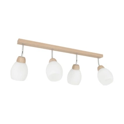Lampa Sufitowa Tilia 4xE27 Max.60W Dąb Olejowany/Białe Szkło 2047419720883