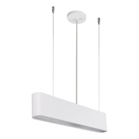 Illumina Pendant Lamp Incl. 1xLED Integrated 1350lm 3000K 21W White Metal/Transparent PVC Cable/White Fabric Shade 1930102