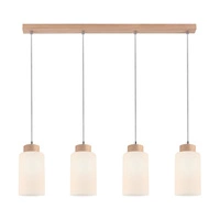Bosco Lampa Wisząca 4xE27 Max.60W Dąb Olejowany/Transparentny/Biały 1720474