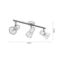 Tobi Lampa Sufitowa 3x14 Max.40W Dąb Olejowany/Metal Satynowy/Szkło Przezroczyste 2037418720994