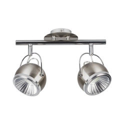 Lampa sufitowa kulowa w zestawie 2xGU10 LED 6W Satynowy Metal 2686287