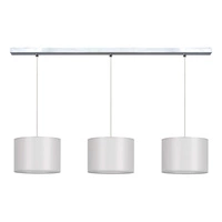 Lampa wisząca Dove 3xE27 maks. 40W chromowany metal/przezroczysty kabel PVC/szary klosz z tkaniny 15390328