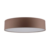 Lampa Sufitowa Josefina 1xLED Zintegrowana 2600lm 2700K 30W Biały Metal/Brązowy Klosz Tkaniny 4794802