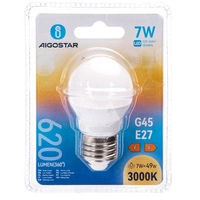Żarówka LED E27 7W ciepła 3000K kulka G45