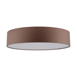 Lampa Sufitowa Josefina 1xLED Zintegrowana 2600lm 2700K 30W Biały Metal/Brązowy Klosz Tkaniny 4794802