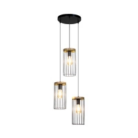 Timeo Lampa Wisząca 3xE27 Max.60W Czarny/Dąb Olejowany/Czarny 19619304R