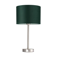 Lampa Stołowa Scarlett 1xE27 Maks. 40W Metal Satin/Przezroczysty Kabel PCV/Abażur Zielony Aksamit 7754027