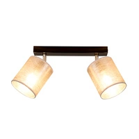 Lampa Sufitowa Nevoa 2xE27 Max.25W Czarny Metal/Chromowany Metal/Srebrny Klosz Tkaniny 56794204