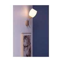 Kinkiet z drewna Parma 1xE27 maks. 60W dąb olejowany/chromowany metal/białe szkło 8320174