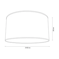 Lampshade Cylinder E27 H40 Light Gray Fabric A0421