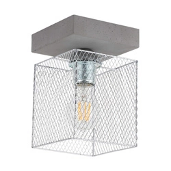 Kinkiet Gittan 1xE27 Max.60W Szary Beton/Chromowany Metal 8172136