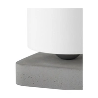 Delikatna lampa stołowa 1xE27 maks. 25W szary beton/czarny klosz z tkaniny/biały klosz z tkaniny 7411936