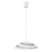 Okrągła lampa wisząca 1xE27 maks. 60W biały materiał syntetyczny/biały kabel PVC/białe szkło 4314502A