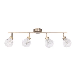 Wave Ceiling Lamp Incl. 4xG9 Max.28W Patina Metal/Transparent Glass 2102411