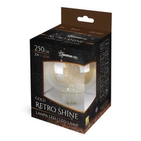 Filament GLOB G125 E27 230V 2W COG gold barwa ciepła 2400K