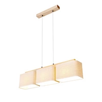 Boho Lampa Wisząca 3xE27 Max.25W Dąb Olejowany/Transparentny PVC/Beżowy 875910374