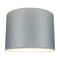 Lampshade Cylinder E27 H30 Silver Synthetic Fabric A0934