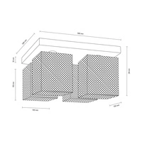 Lampa Sufitowa Gittan 4xE27 Max.60W Szary Beton/Chromowany Metal 8172436