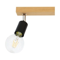 Lampa Sufitowa Elmo 3xE27 Max.25W Dąb Olejowany/Czarny Metal 2264374