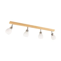 Lampa sufitowa Kira w zestawie 4xG9 LED 300lm 2700K 3W Dąb Olejowany/Metal Satyna/Szkło Białe 2047417420993
