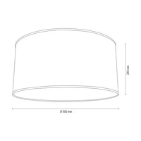 Lampshade Cylinder E27 H50 Green Velvet A1391