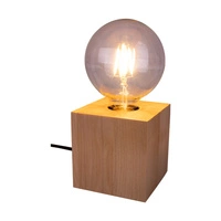 Trongo Square Lampa Stołowa 1xE27 Max.25W Dąb Olejowany/Czarny PVC 7179174
