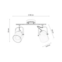 Inga Ceiling Lamp 2xE27 Max.60W Copper Metal 2741213