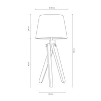 Rune Lampa Stołowa 1xE27 Max.40W Dąb Olejowany/Transparentny/Antracyt 6314074