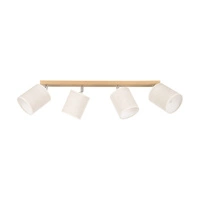 Boho Ceiling Lamp 4xE27 Max.25W Oiled Oak/Beige 56791474