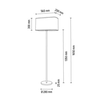 Cadre Lampa Podłogowa 1xE27 Max.40W Czarny/Czarny PVC/Czarny 13940104
