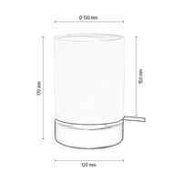 Puro Table Lamp 1xE27 Max.25W Black Metal/White Fabric Shade/Black PVC Cable 7010409610001