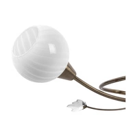 Lampa Sufitowa Marbella 6xE14 Max.40W Patyna Metal/Białe Szkło 5078611G0605