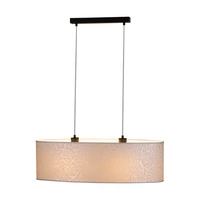 Lampa Wisząca Mateo 2xE27 Max.40W Czarny Metal/Przezroczysty Kabel PCV/Beżowa Tapeta 87811204