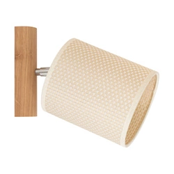Benita Wall lamp 1xE27 Max.25W Oiled Oak/Cream-Silver 2017400311527