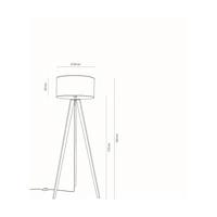 Malo Lampa Podłogowa 1xE27 Max.60W Dąb Olejowany/Transparentny PVC/Multikolor 74315074