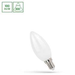 LED CANDLE E-14 230V 1W COG WW MILKY SPECTRUM